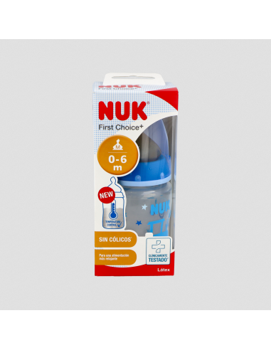 Nuk Biberon First Choice Temperatura 0-6M Látex 150 ml