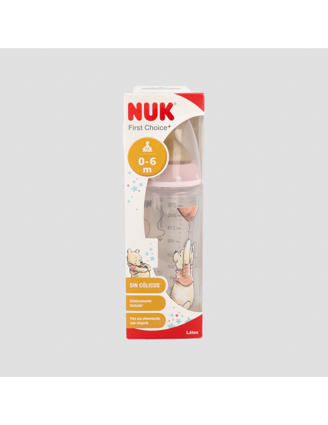 Nuk biberon disney first choice+ 0-6 meses latex 300 ml