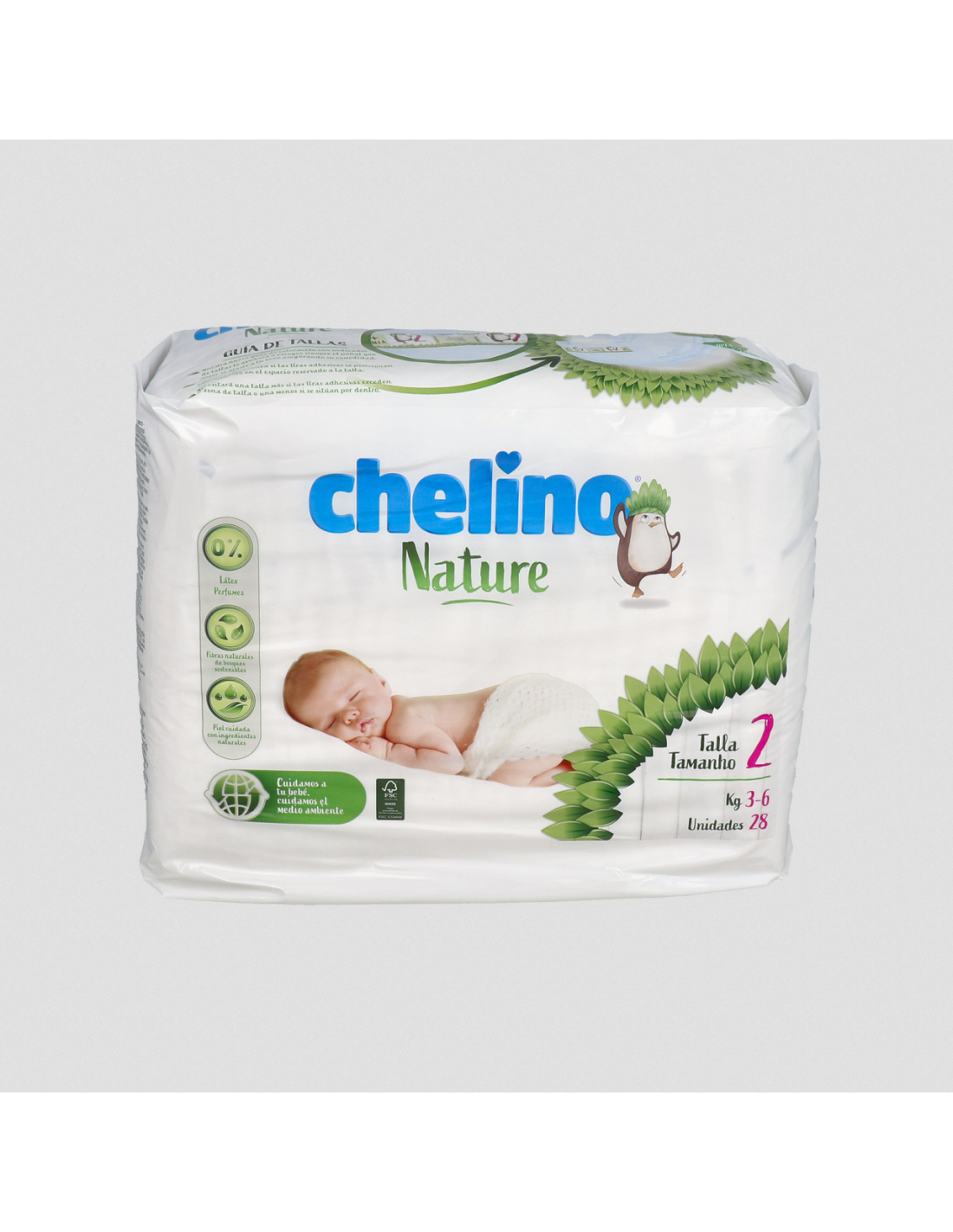 Pack ahorro Pañales T2 3-6 kg Chelino Nature 112 Uds : : Salud y  cuidado personal