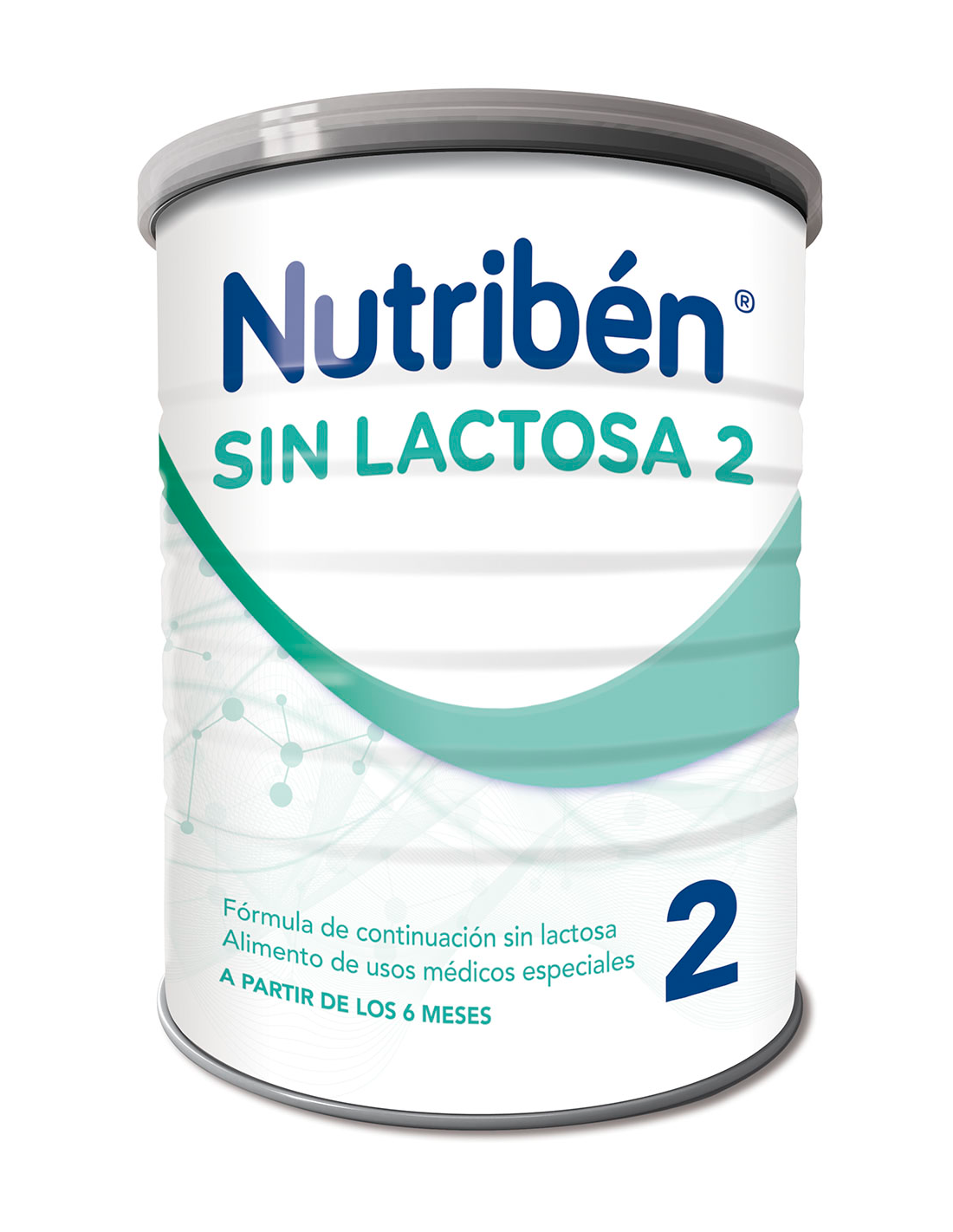 Nutribén Sin Lactosa 2 - Leche en Polvo Bebé Sin Lactosa para Bebés  Intolerantes a la Lactosa a partir de los 6 Meses | Sin Aceite de Palma |  Con