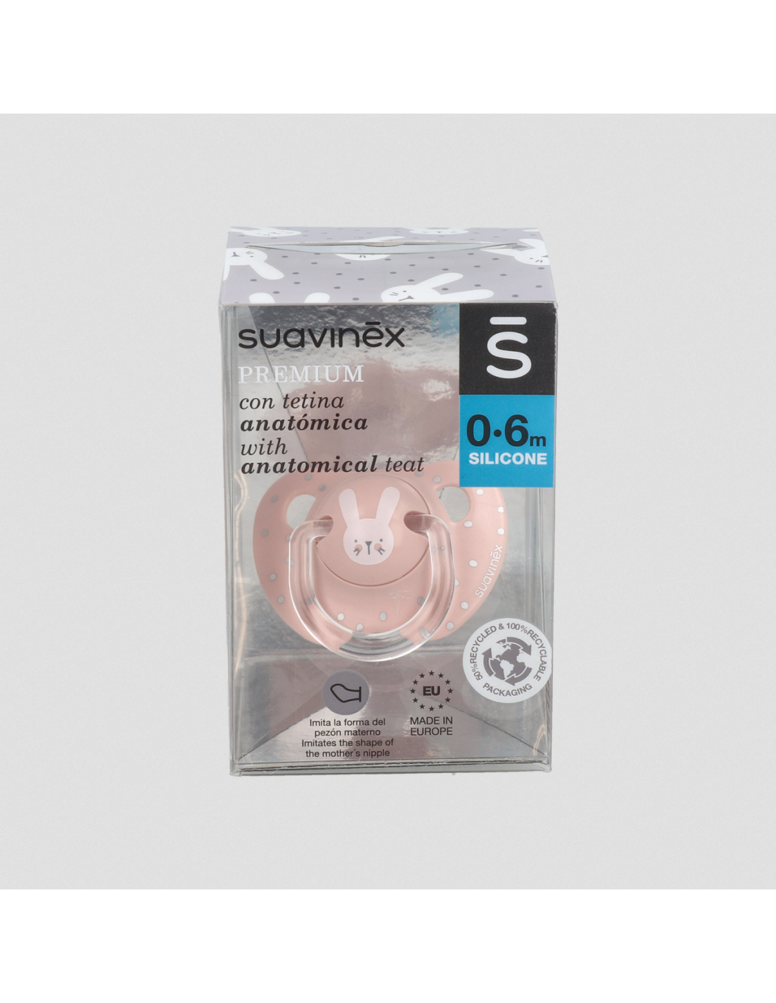 Suavinex Chupete Silicona Anatomico 0-6M 2 Unidades