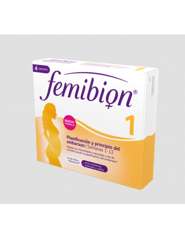 Femibion 1 Planificación y Principio del Embarazo con Ácido Fólico 28  comprimidos