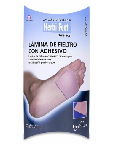 Herbi Feet Lamina de Fieltro adhesiva 50x9,5 cm