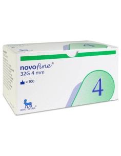 Aguja De Insulina Novofine 100 Unidades 32 G (0,23-0,25 X 4 Mm)