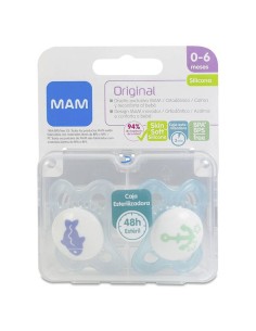 Chupete de silicona original MAM para bebés de 0 a 6 meses | Farmavázquez