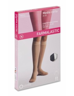 Farmalastic Media Corta (a-d) Compresion Fuerte Puntera Abierta Talla  Extragrande