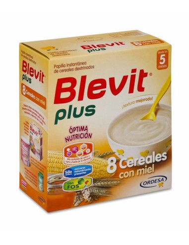 Blevit Plus 8 Cereales - Papilla de Cereales para Bebé con Harina de Avena  y Harina de