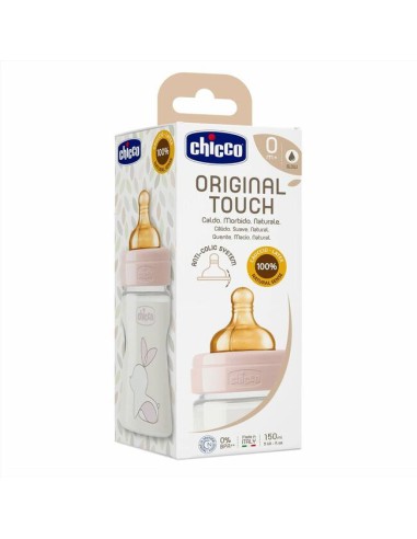 Biberon Plastico T Caucho Chicco Original Touch Rosa 0M+ Flujo Normal 150 Ml
