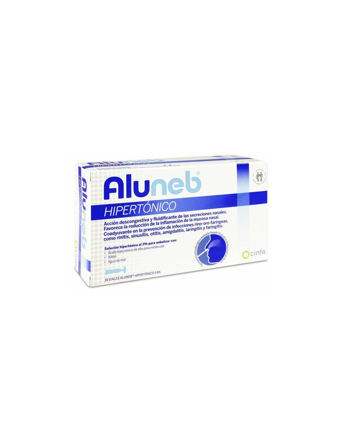 Aluneb Hipertónico 20 viales 5 ml