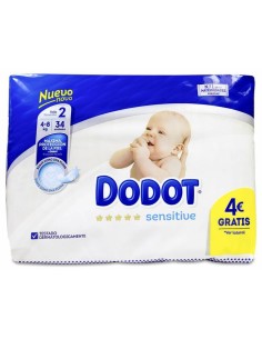 Pañal infantil - dodot protection plus sensitive (talla 2 4- 8 kg
