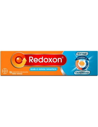Redoxon Extra Defensas Vitamina C + Zinc 15 Comprimidos Efervescentes Sabor Naranja