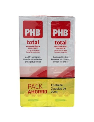 Phb Total Pasta Dentifrica 2 Tubos 75 Ml