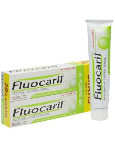 Fluocaril Bi-Fluore 250 Dentifrico 2 Envases 125 Ml Duplo