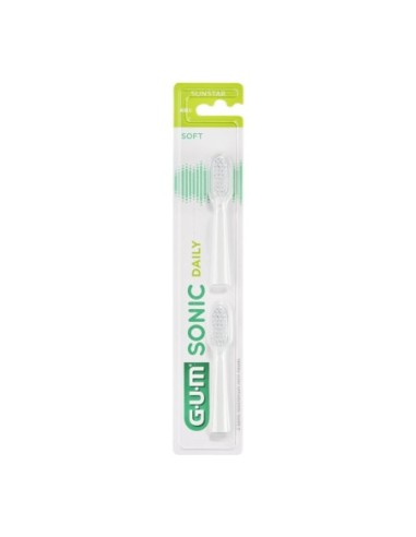 Cepillo Dental Sonico Gum Sonic Daily 2 Recambios Color Blanco