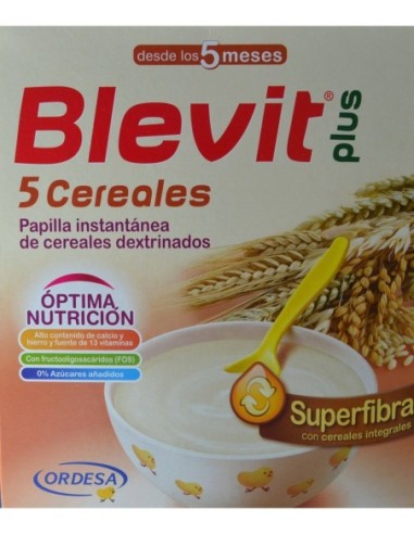 Blevit Plus Superfibra Papilla 5 Cereales 1 Envase 600 G