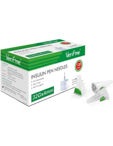 Aguja Para Plumas Insulina Verifine 31 G X 5 Mm 100 U-Caja